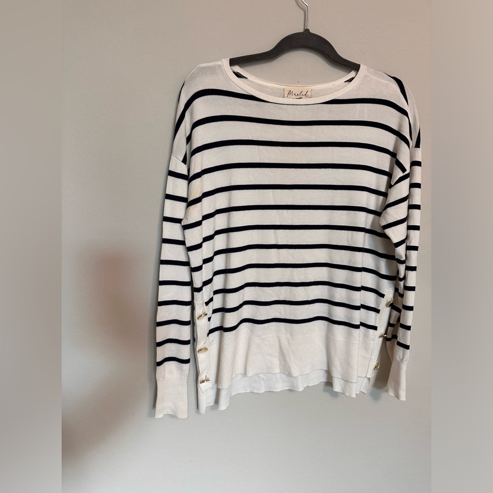 Marled by Reunited Clothing Striped Sweater – Size M